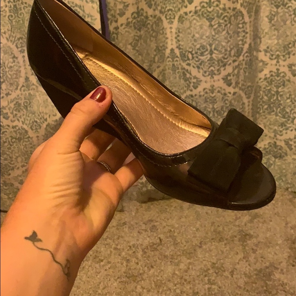 Worn but loved heeled wedge